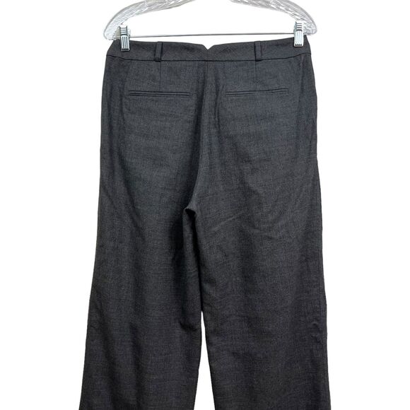 All Saints Womens Spitalfields Wool Dress Pants Pleated Slash Pockets Charcoal 8 - Picture 6 of 6